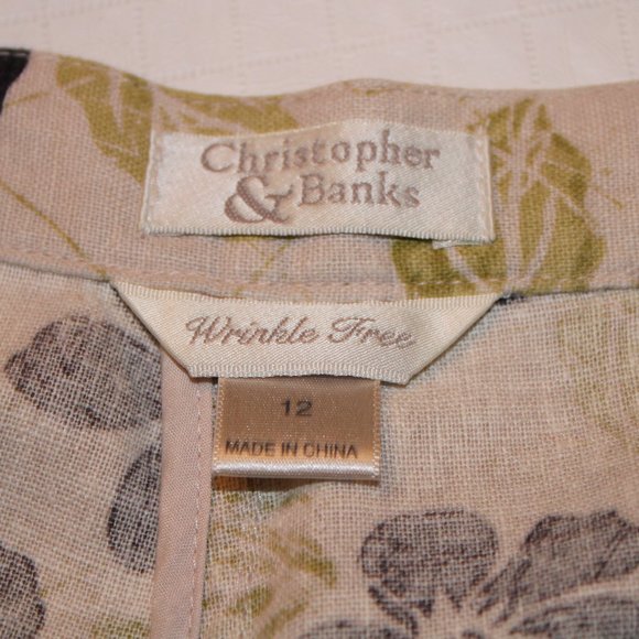Christopher Banks 3 piece capris -size L sage - Picture 9 of 11